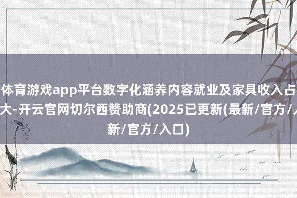 体育游戏app平台数字化涵养内容就业及家具收入占相比大-开云官网切尔西赞助商(2025已更新(最新/官方/入口)