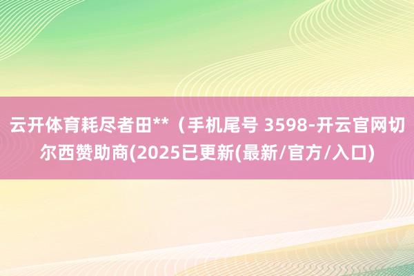 云开体育耗尽者田**（手机尾号 3598-开云官网切尔西赞助商(2025已更新(最新/官方/入口)