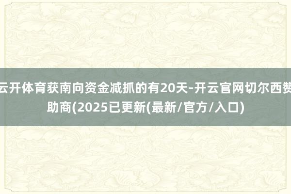云开体育获南向资金减抓的有20天-开云官网切尔西赞助商(2025已更新(最新/官方/入口)