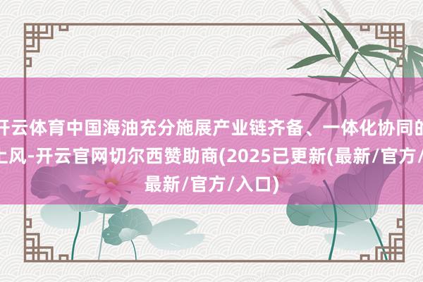 开云体育中国海油充分施展产业链齐备、一体化协同的相比上风-开云官网切尔西赞助商(2025已更新(最新/官方/入口)